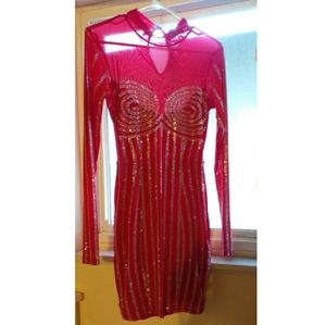 Red sparkly dress